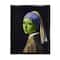Stupell Industries Girl With Pearl Earring Alien Framed Floater Canvas Wall Art